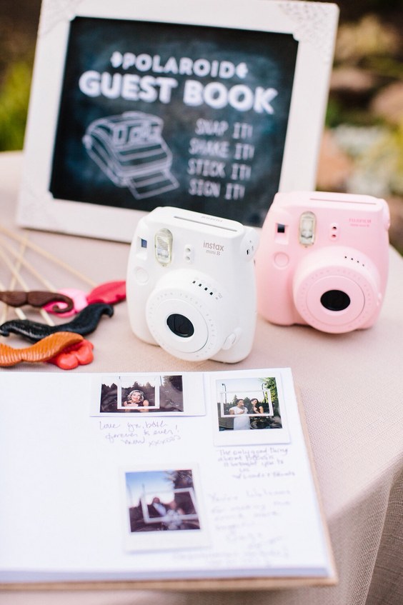 polaroid wedding guest book