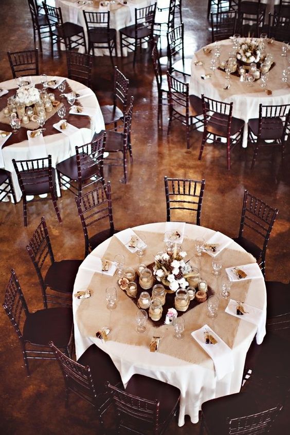 rustic country burlap wedding table cover