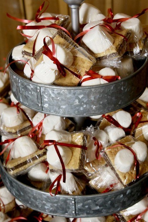 rustic country smores wedding favors