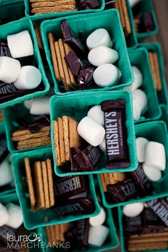 rustic smores wedding favors