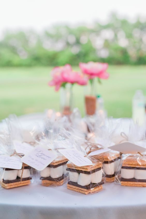 rustic wedding s'mores favors