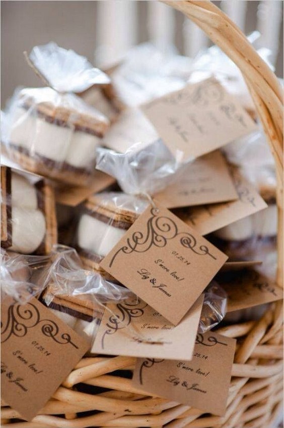 smore wedding favors for rustic weddings