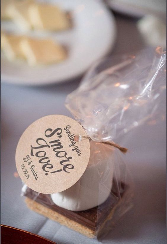 unique wedding favor ideas - smore wedding favors