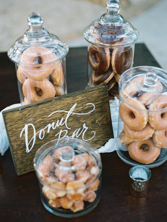 vintage wedding donut bar