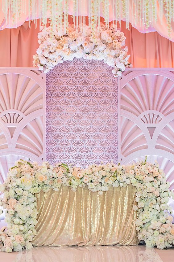 Art Deco Luxury Sweetheart Wedding Table