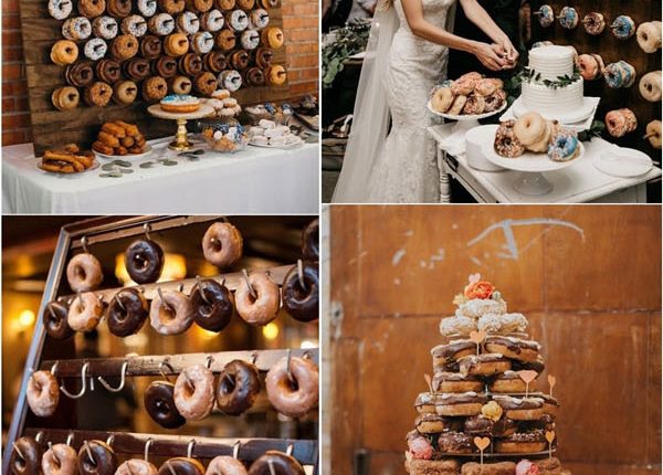 Donut tower and donut wedding wall ideas