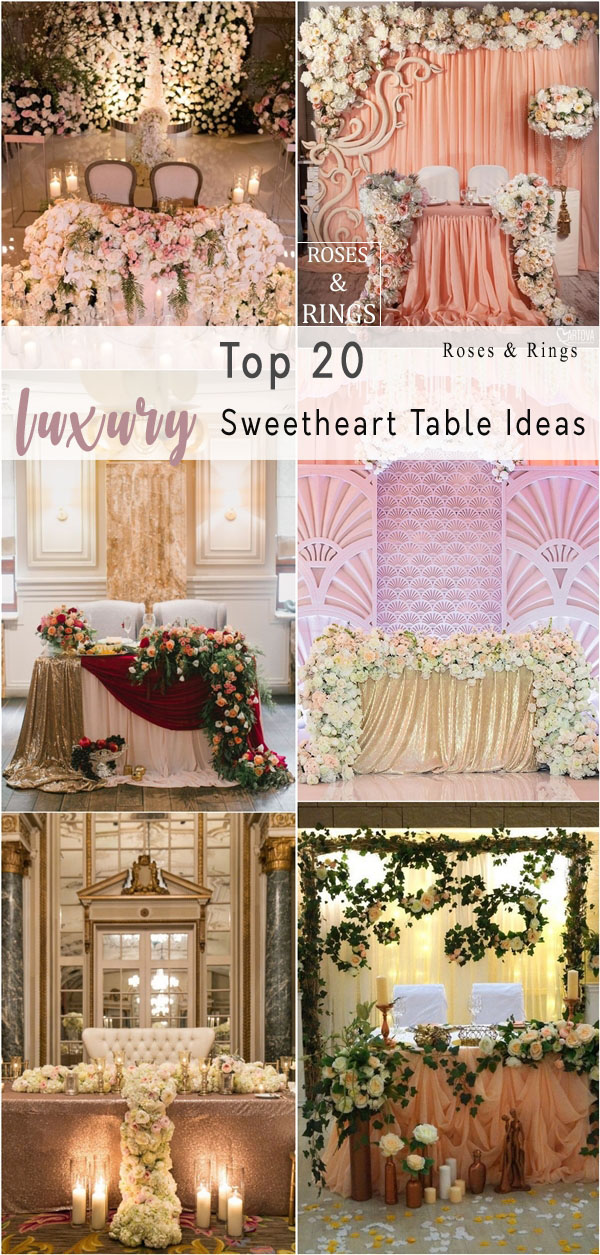 luxury sweetheart table for wedding