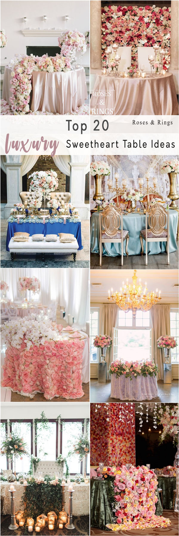 luxury wedding reception sweetheart table ideas