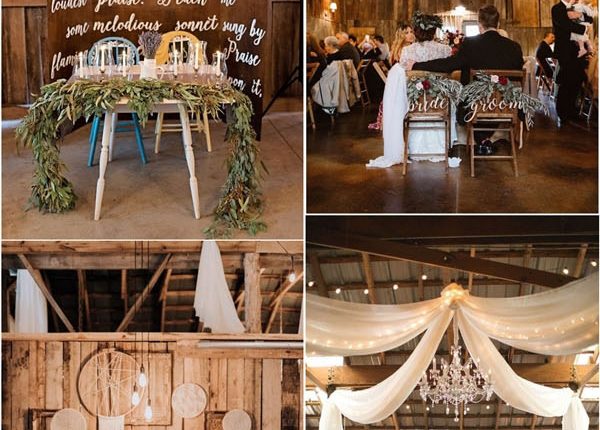 rustic country wedding ideas – barn wedding swetheart table ideas