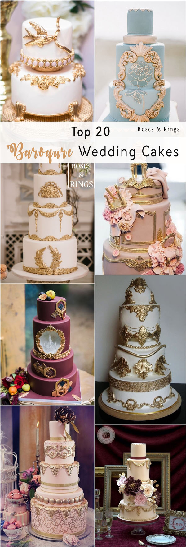 vintage baroque wedding cake ideas