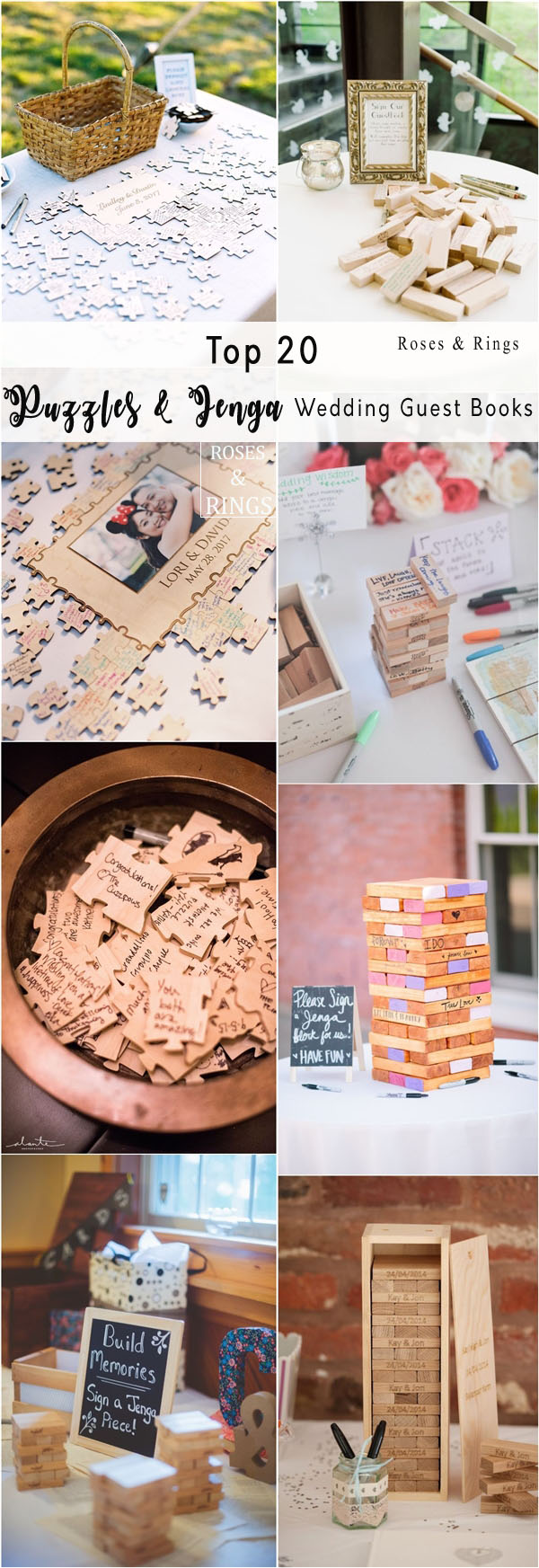 Creative Jenga Wedding Guestbook Idea