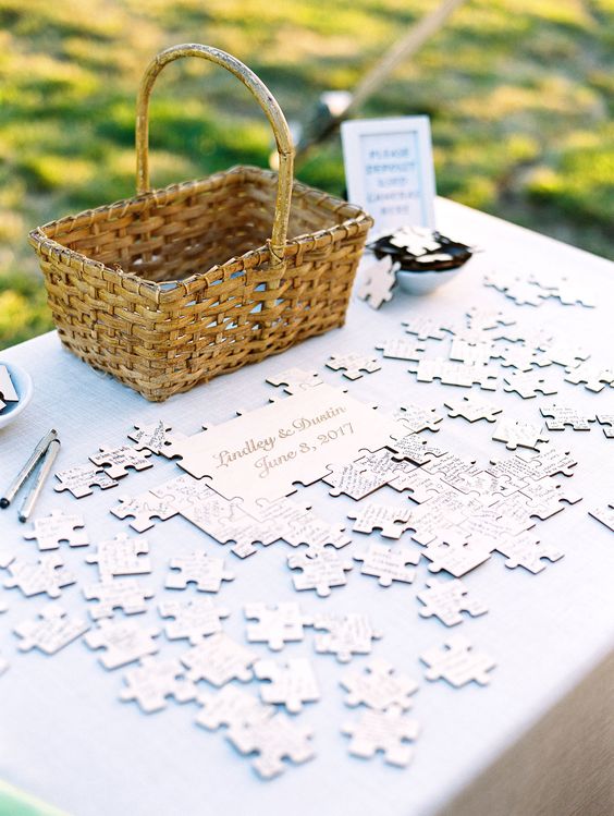 Cute Puzzle Guest Book