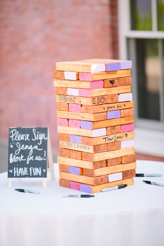 Giant Jenga Guestbook