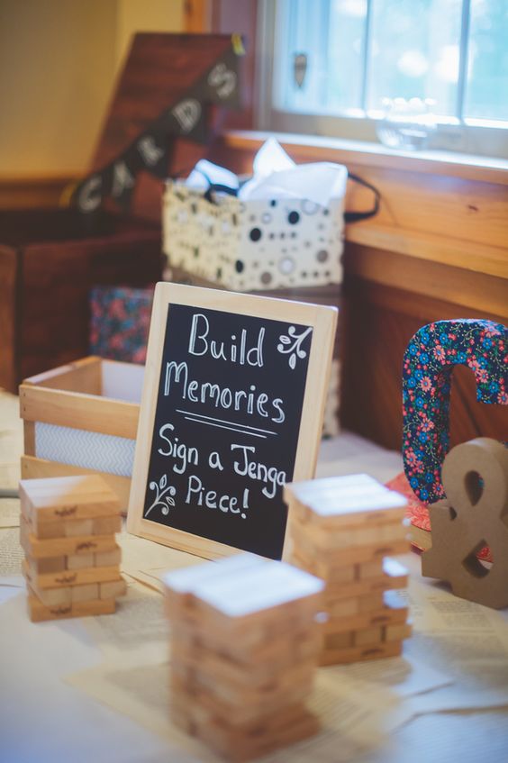 Giant Jenga Wedding Guestbook