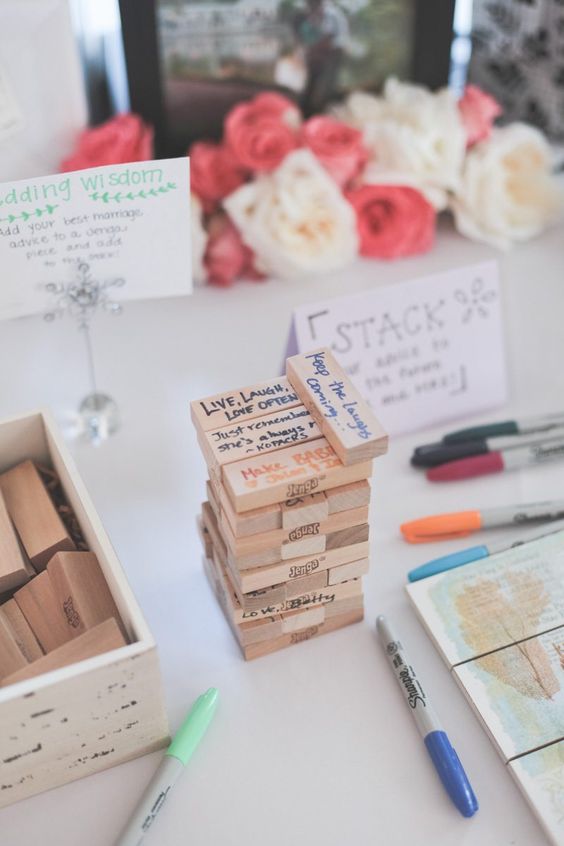 Jenga guest book