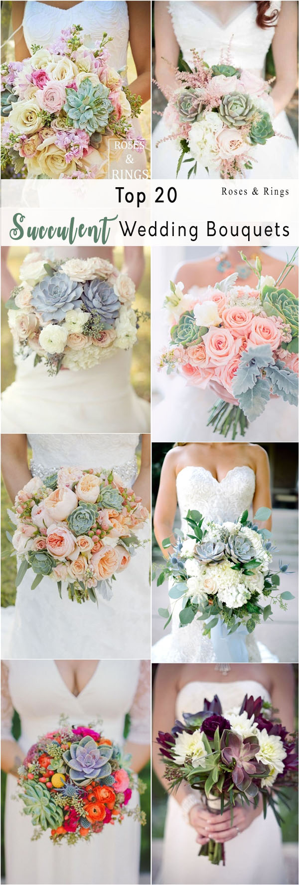 bridal wedding bouquet with succulents