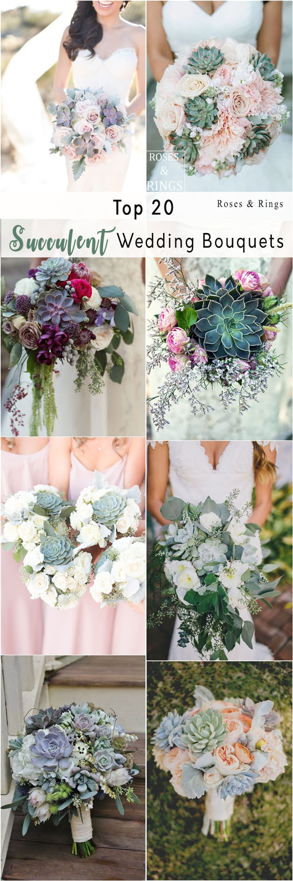rustic wedding bouquet featuring succulents