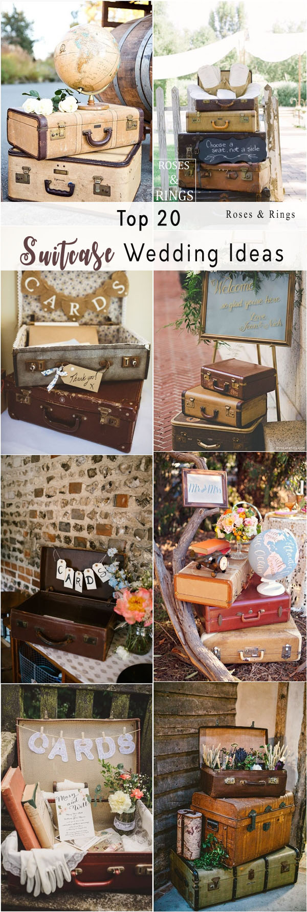vintage wedding ideas -suitcase wedding decor ideas