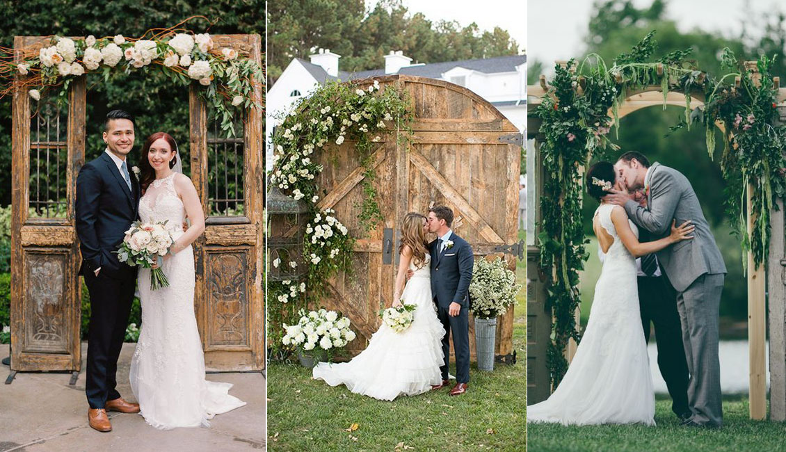 old door wedding backdrops