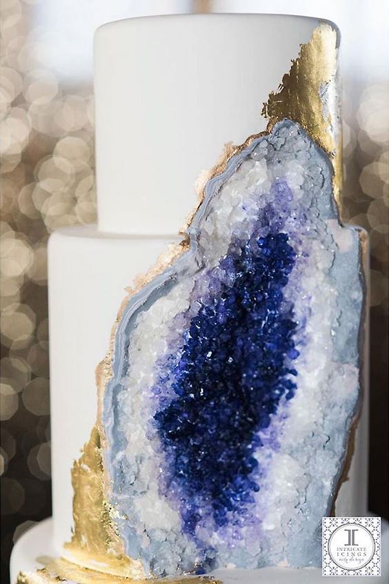 Amethyst Geode wedding cake