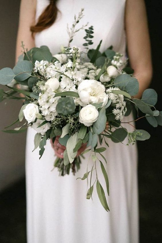 Cascading Greenery Wedding Bouquets