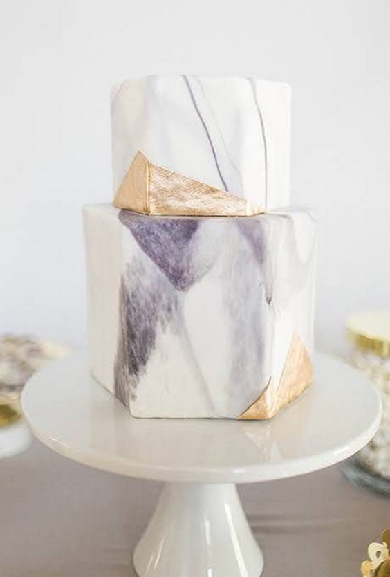 Modern Geo Wedding Cake