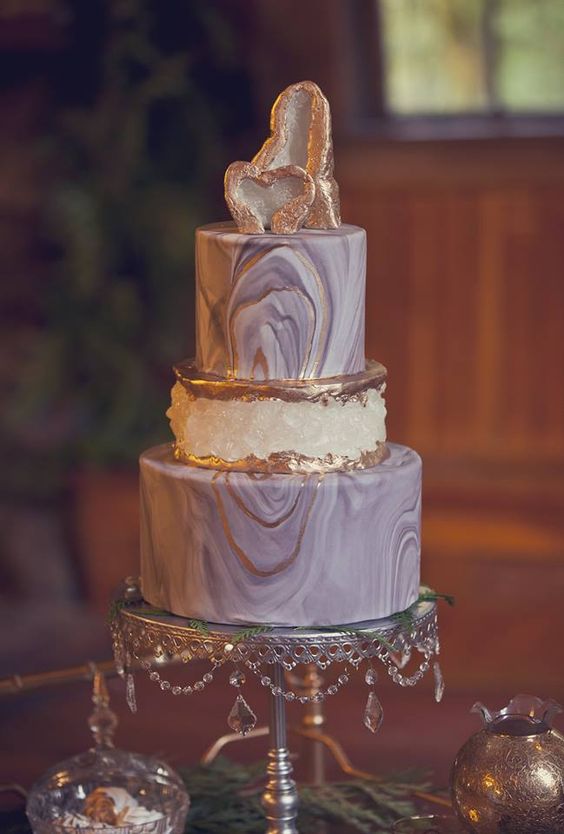 Purple Geode cake by Liz Marek