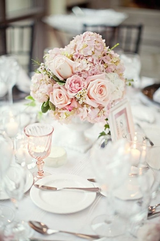 Stunning pink reception centerpiece