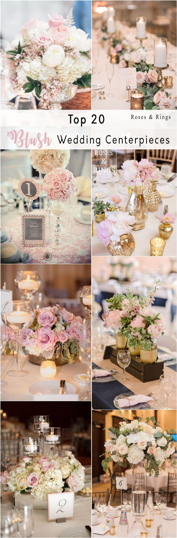 blush pink wedding centerpieces decor ideas