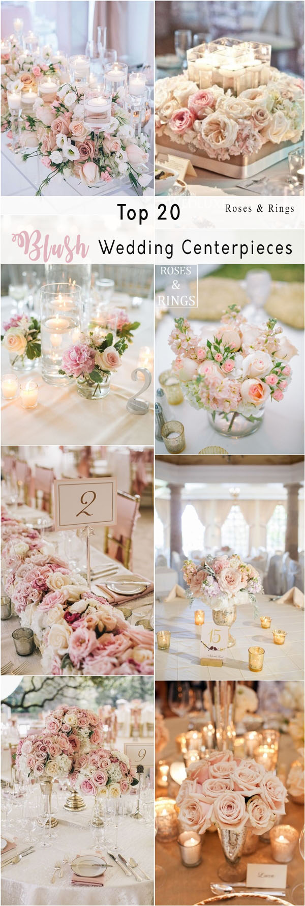 blush pink wedding centerpieces