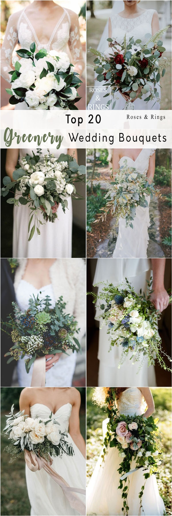 rustic greenery wedding bouquets