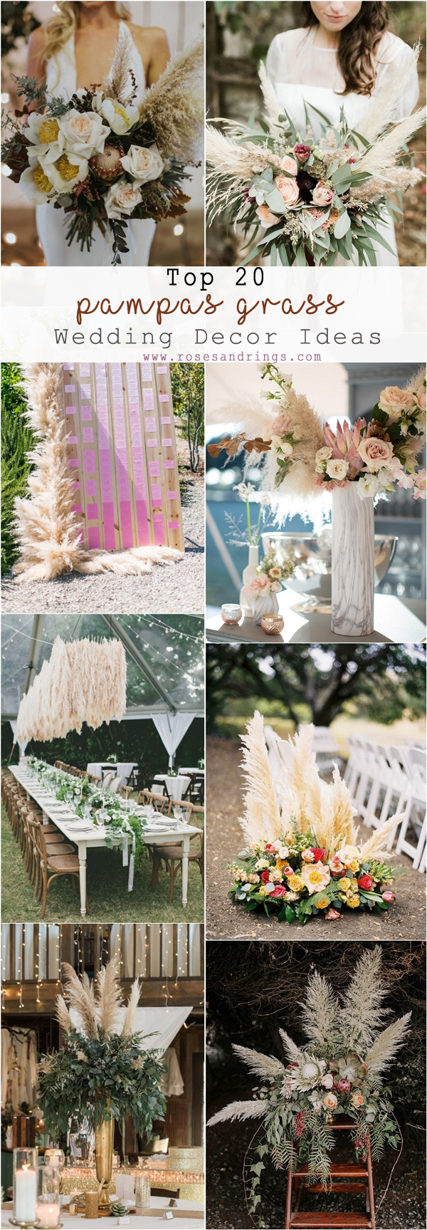 Bemian Pampas Grass Wedding Decor Idea