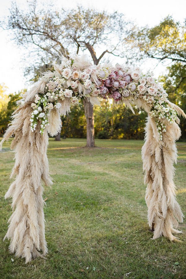 Boho Pampas Grass Fall Wedding Arch