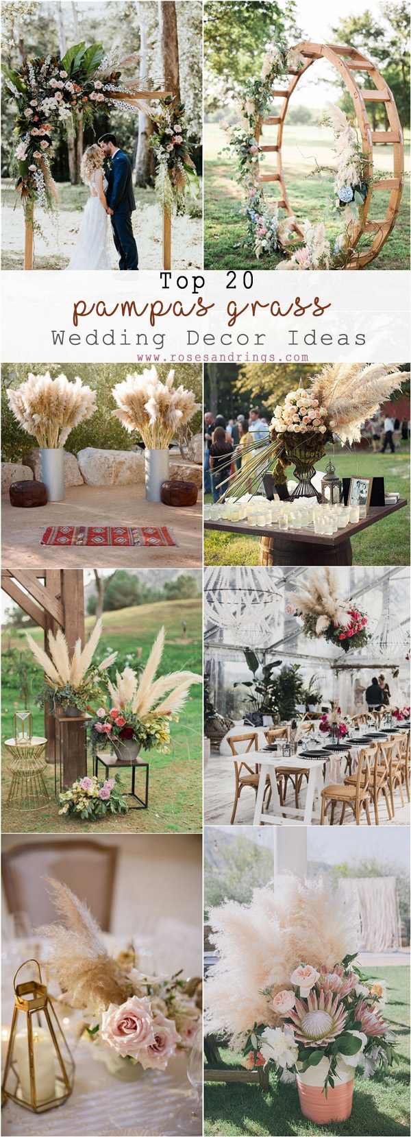 Boho Pampas Grass Wedding Decor Idea