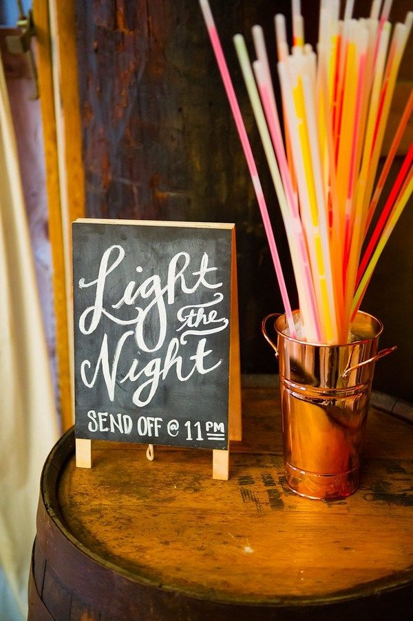 Light the Night DIY Wedding Chalkboard Sign