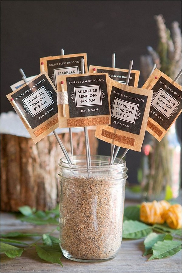 Wedding Sparkler Send Off Favors