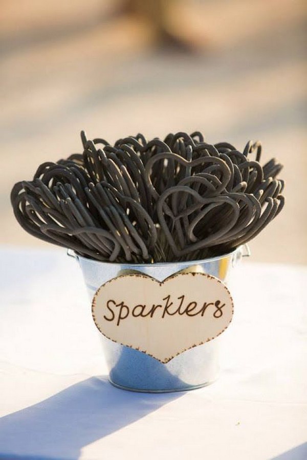 beach wedding sparklers ideas