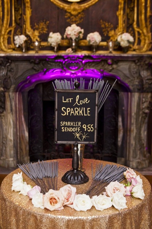 let love sparkler wedding decor