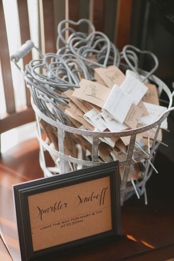 rustic heart wedding sparkler