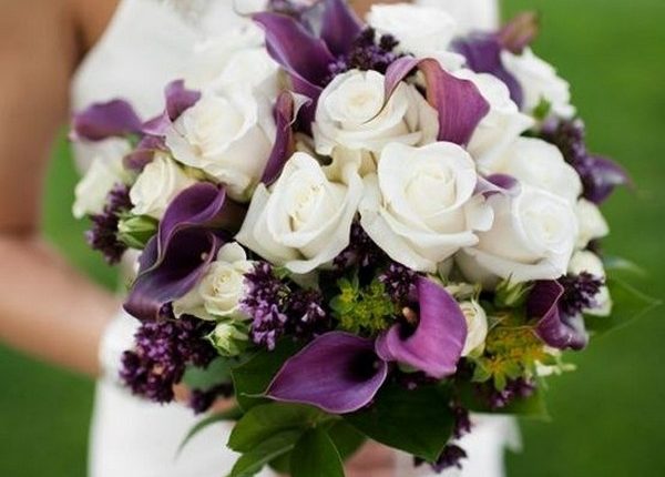 Apricot Wedding Bouquet, calla lilies wedding bouquet