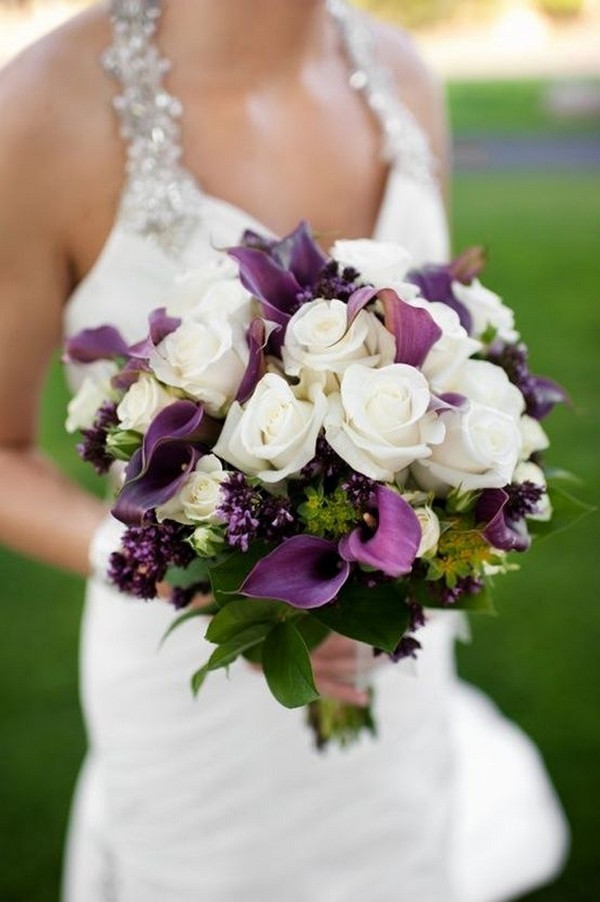 Apricot Wedding Bouquet, calla lilies wedding bouquet