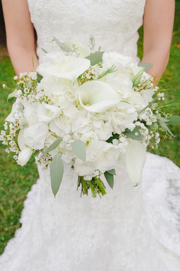 Calla lily inspired bridal bouquet