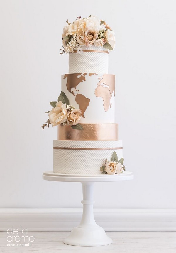 Copper World Wedding Cake