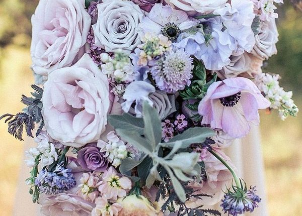 Stunning Lavender and Blush Lush Wedding Flower Ideas