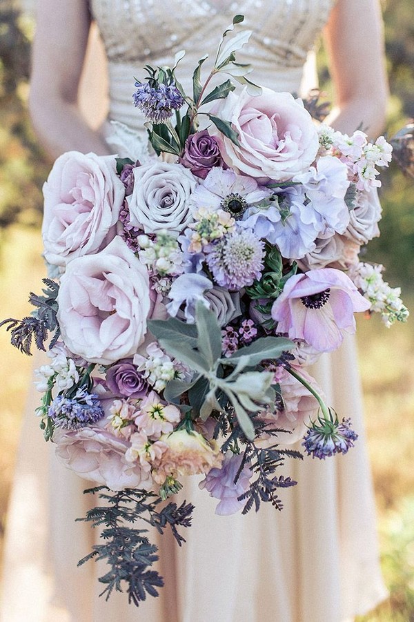 Stunning Lavender and Blush Lush Wedding Flower Ideas