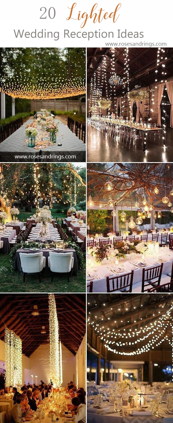 Stunning wedding reception lighting decoration ideas
