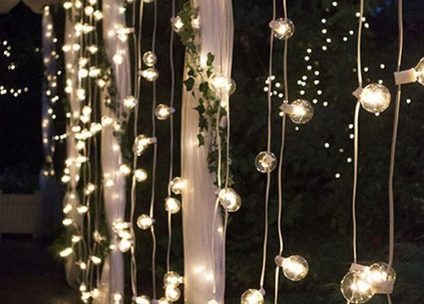 amazing tented wedding decoration ideas with string lights