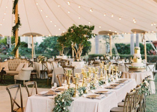 chic rustic tented wedding reception ideas
