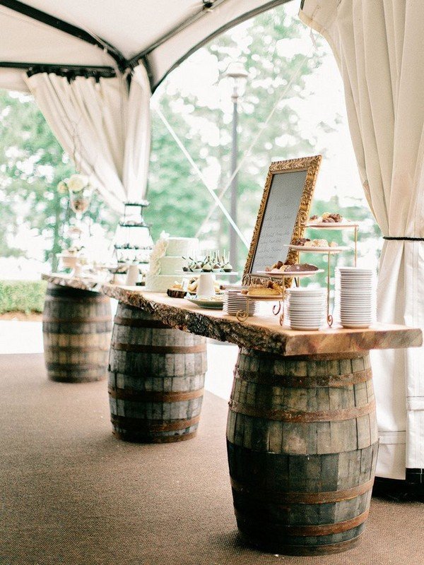 country rustic tented wedding reception ideas