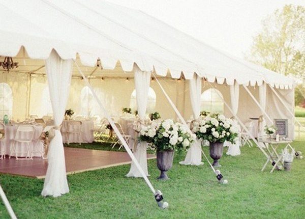 elegant tented garden wedding ideas